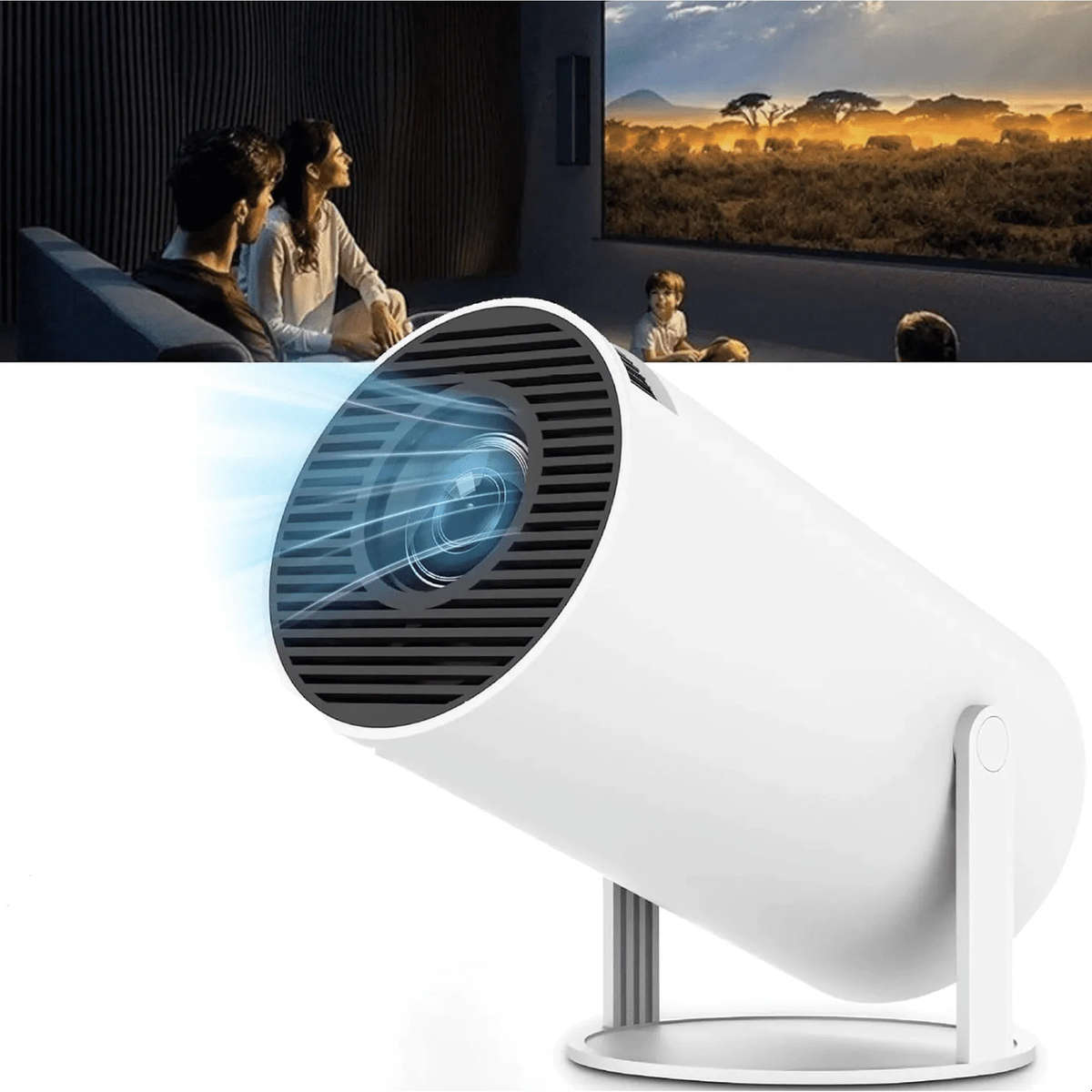 Portable  Cylindrical Projector Mini Home Video Theater