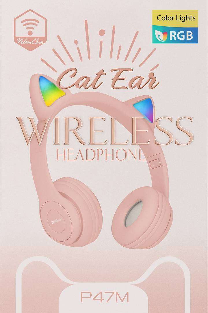 P47 M Cat ear Wireless Headphones