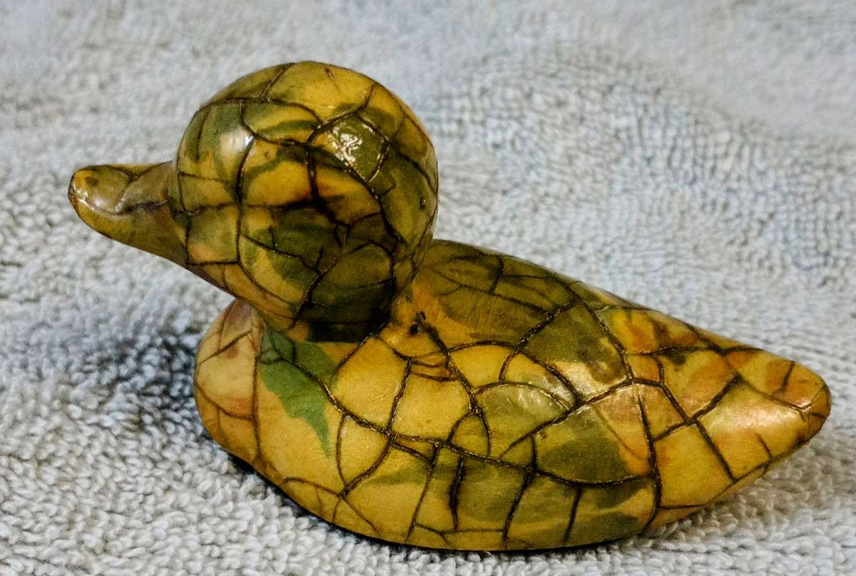 Very Old Fine Art Collectable Pair Miniature Glazed Ducklings. Out of Grandma's Showcase