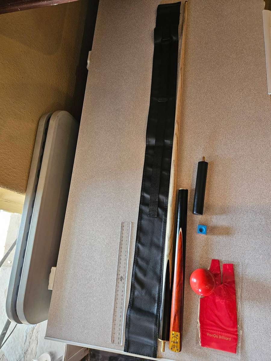 Premium 3/4-PC VanQS Handmade Billiard Snooker Cue (with Extension)  9mm Tip Size (145cm) + Extras