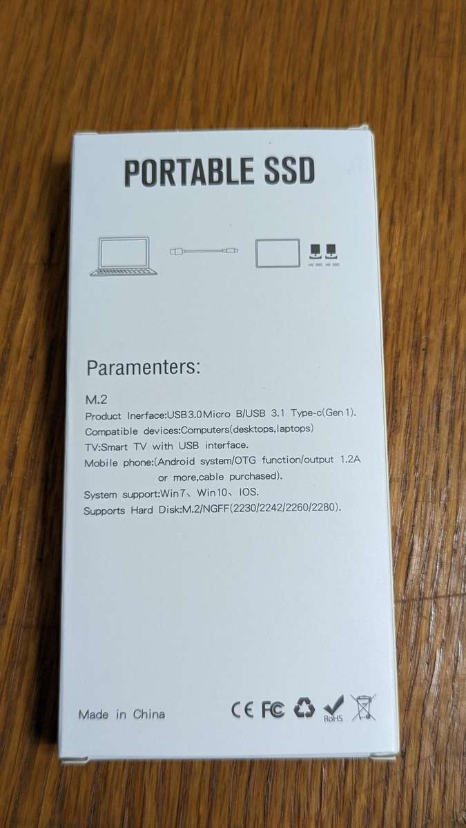 4TB-ULtra thin  Portable SSD Type-C USB 3.1 External Drive