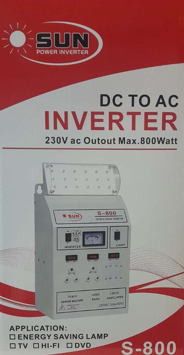 800W 230V DC To AC Power Inverter With Emergency LED Light - S-800