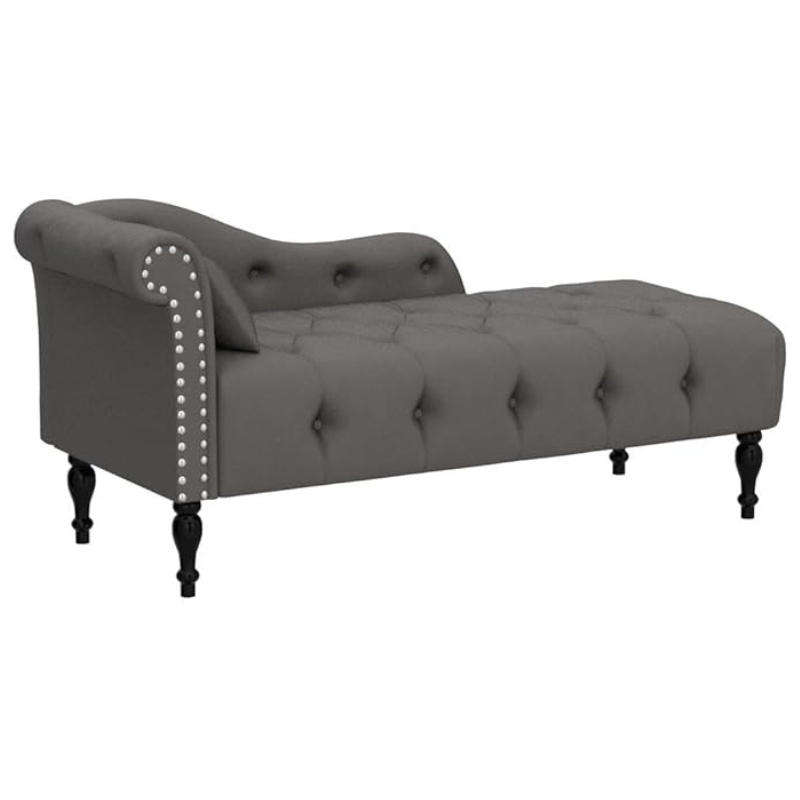 KF Velvet Rolled Arm Chaise Lounges Indoor Chair, Right Arm Facing Chaise Lounge