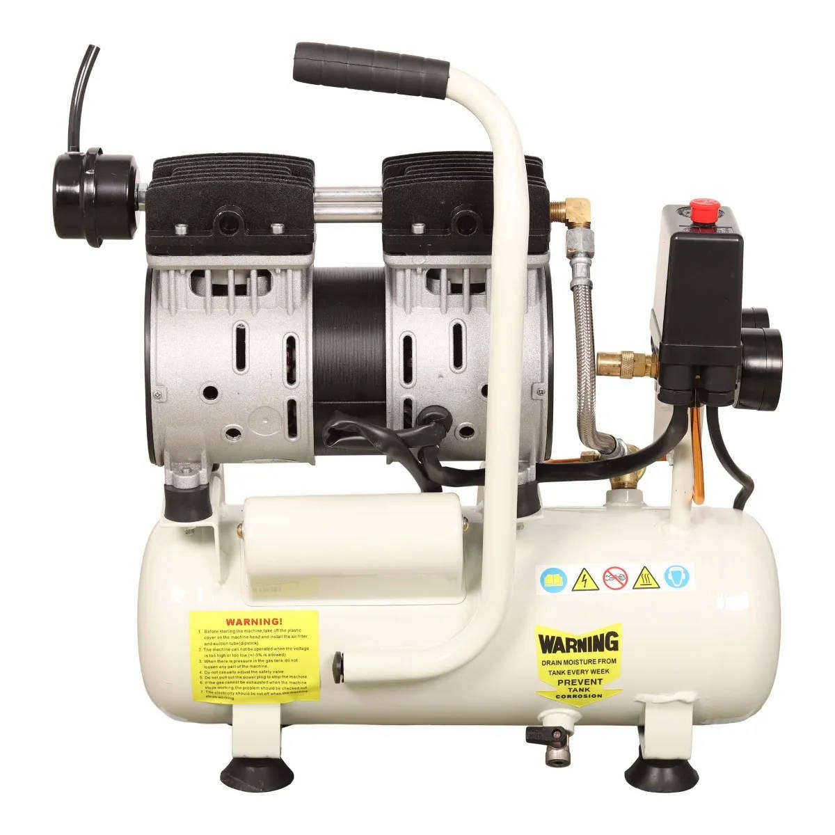 6 Litre 0.55 KW (3/4 HP) 230 V Oil Free Air Compressor