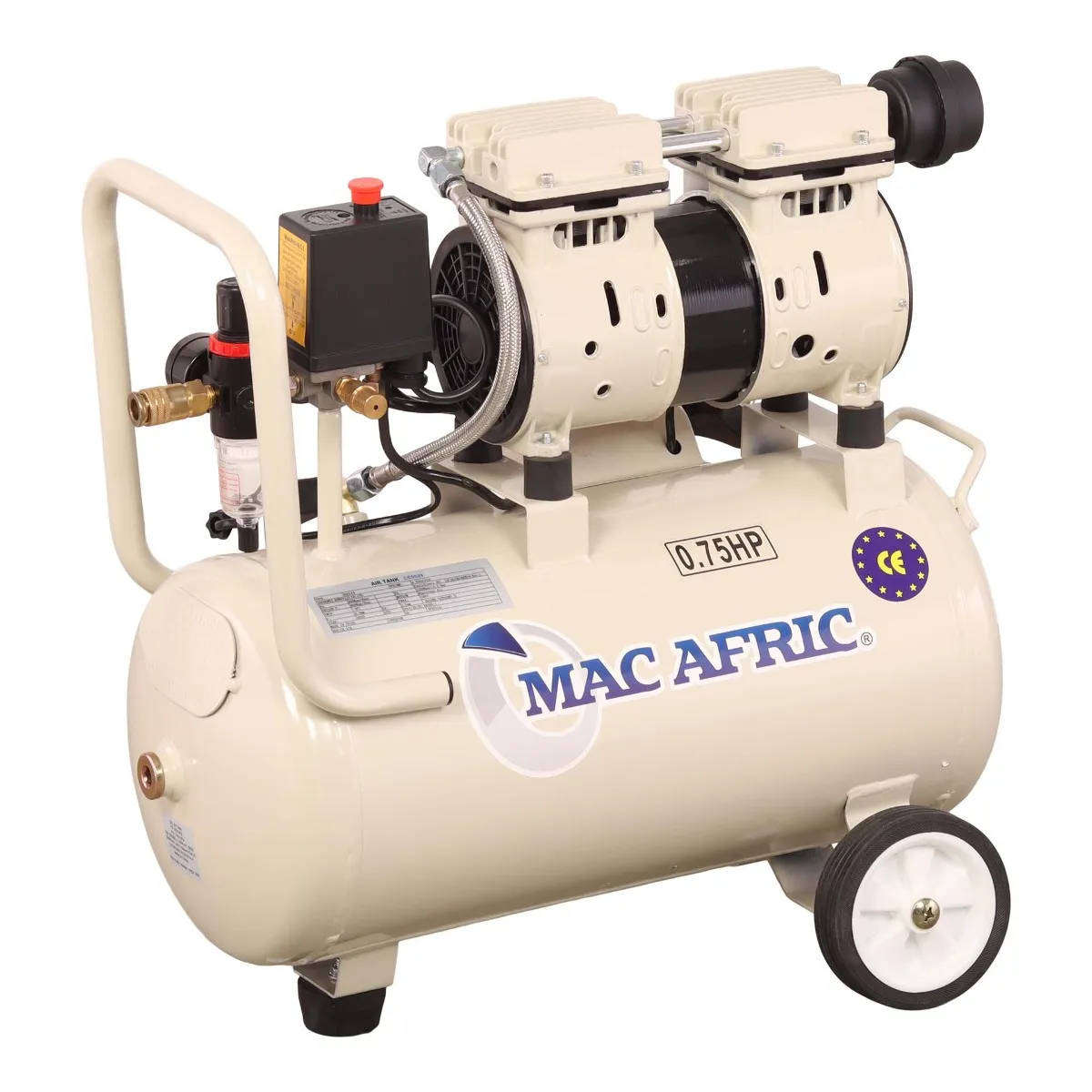 24 Litre Silent Oil Free Compressor 550 W (0.7 HP) 230 V