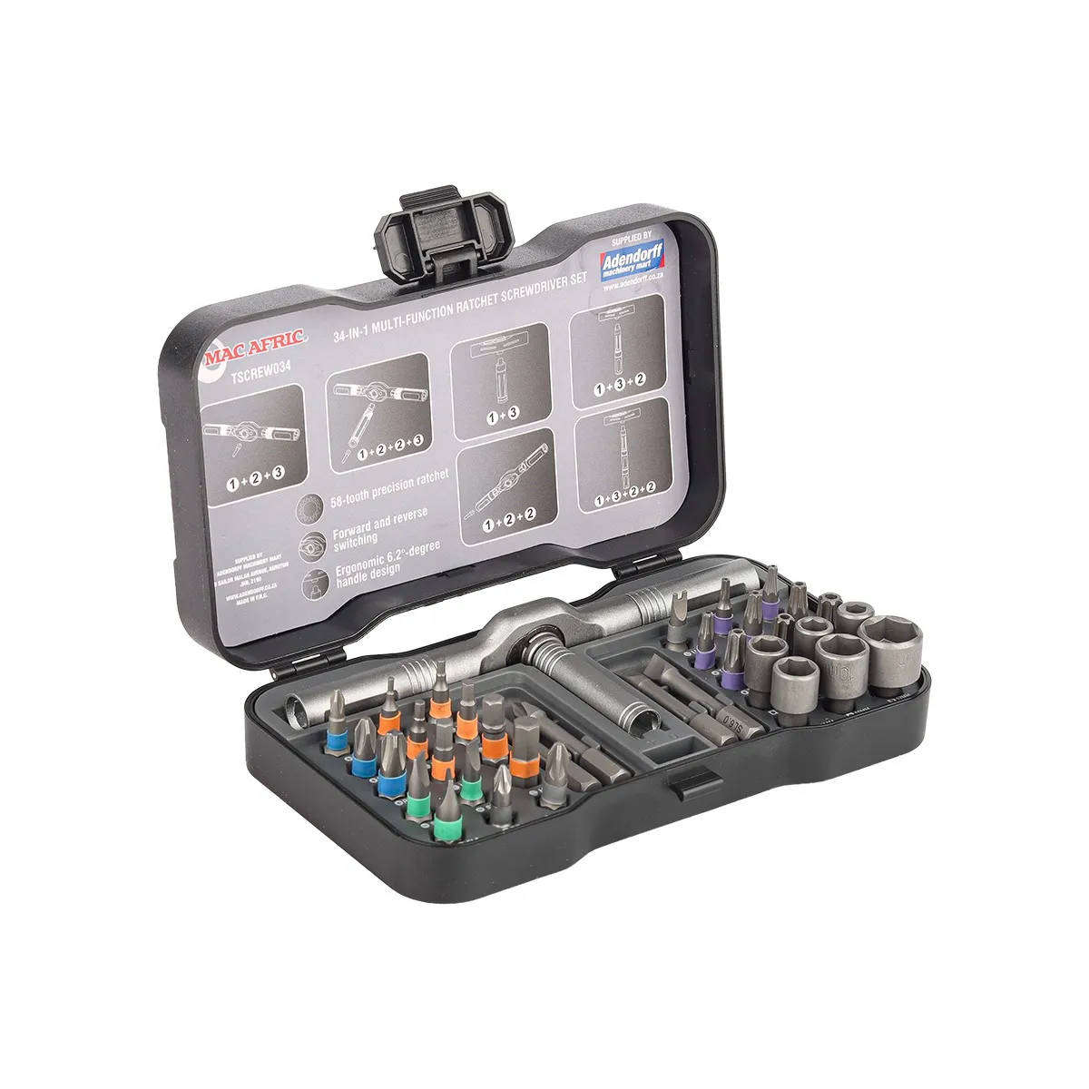34-In-1 Multi-Function Ratchet Screwdriver Set
