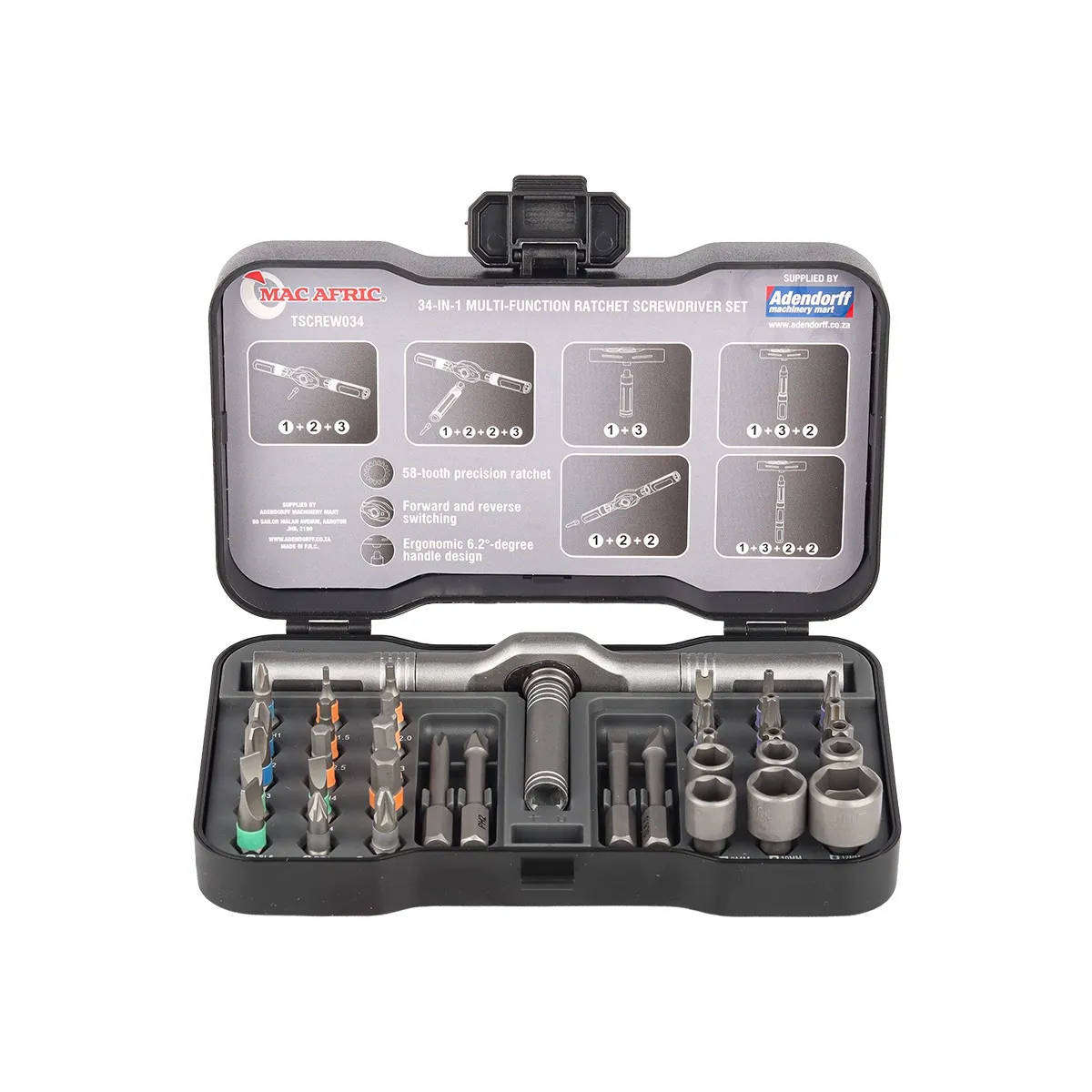 34-In-1 Multi-Function Ratchet Screwdriver Set