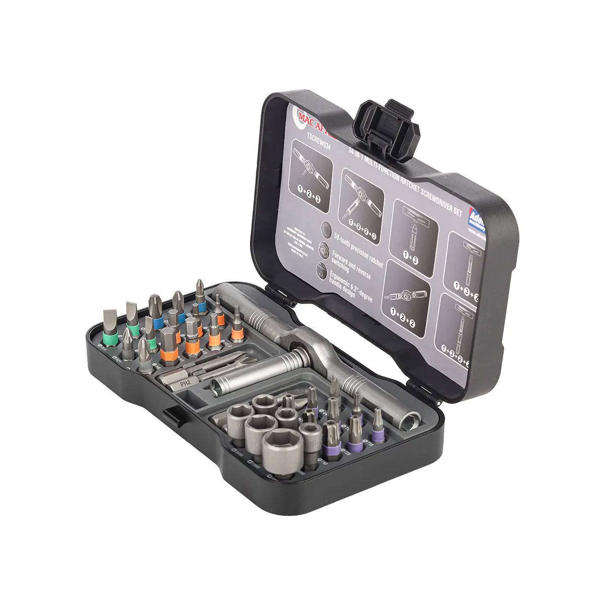 34-In-1 Multi-Function Ratchet Screwdriver Set