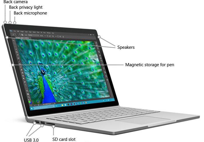 Microsoft Surface Book - Detachable 2 in 1 - 16 GB RAM - i7-6600U - 512 SSD