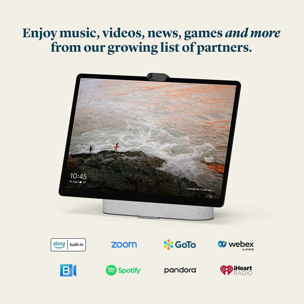 Meta Portal Plus - Smart Video Calling 14 Touch Screen with Stereo Speakers - Brand New Open Box