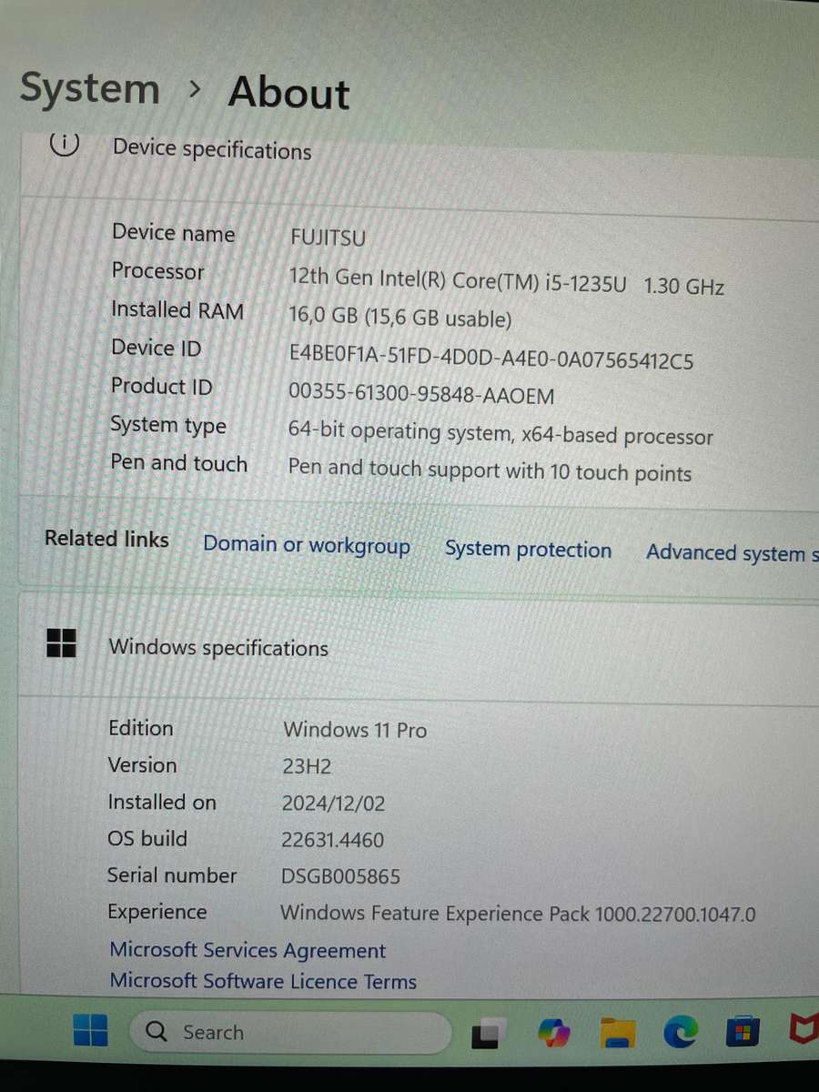 Fujitsu Stylistic Q7312 (12-in-1)- i5, 12th Gen - 16 GB RAM - 256 GB SSD