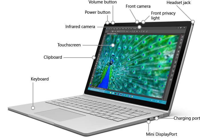 Microsoft Surface Book - Detachable 2 in 1 - 16 GB RAM - i7-6600U - 512 SSD