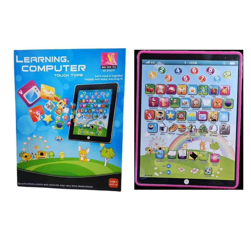 Interactive Educational Learning Tablet Touch Capabilities with Words Numbers Alphabet Music