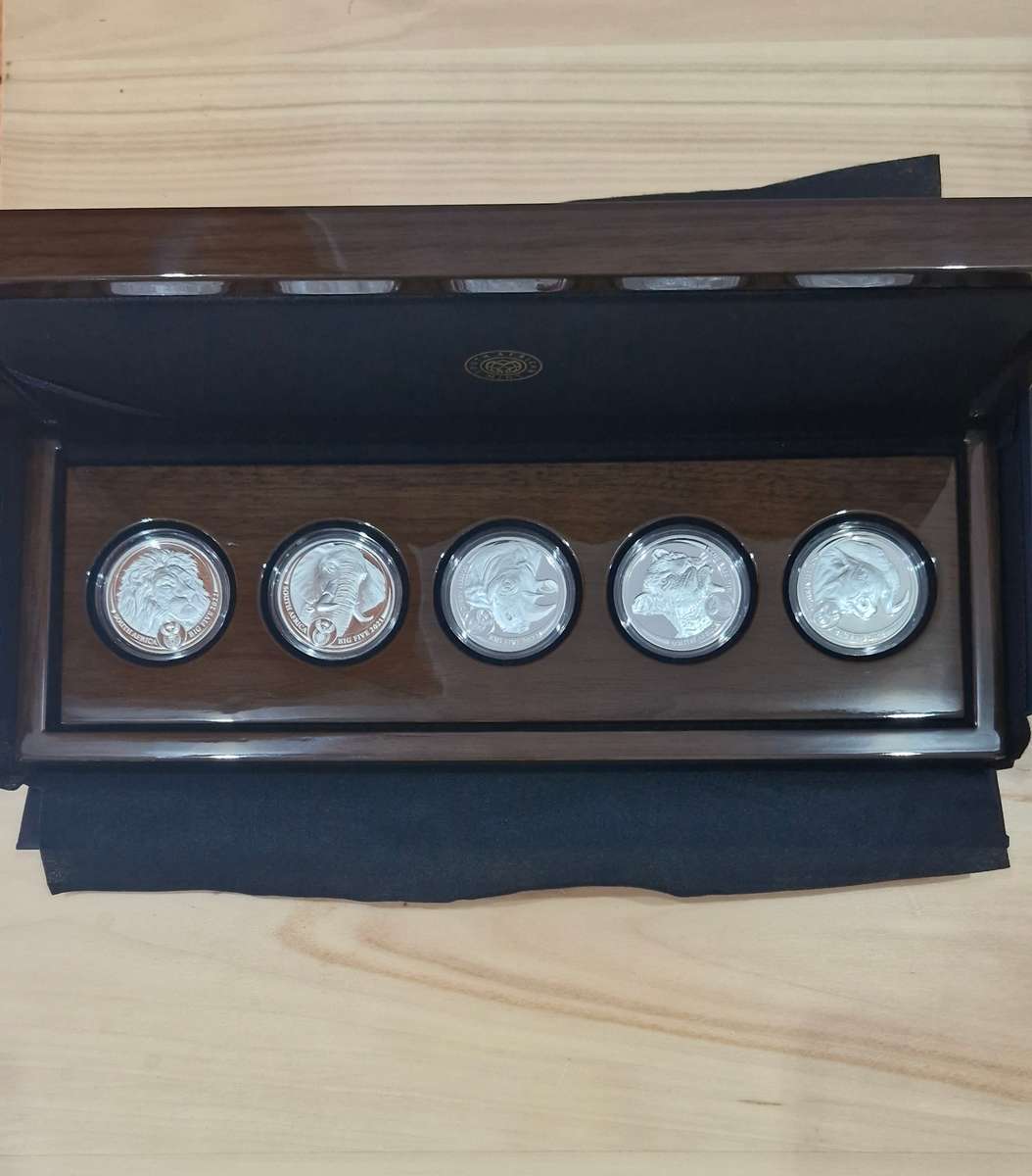 Big Five II Complete Prestige Set South Africa 5 x 1 OZ Silver
