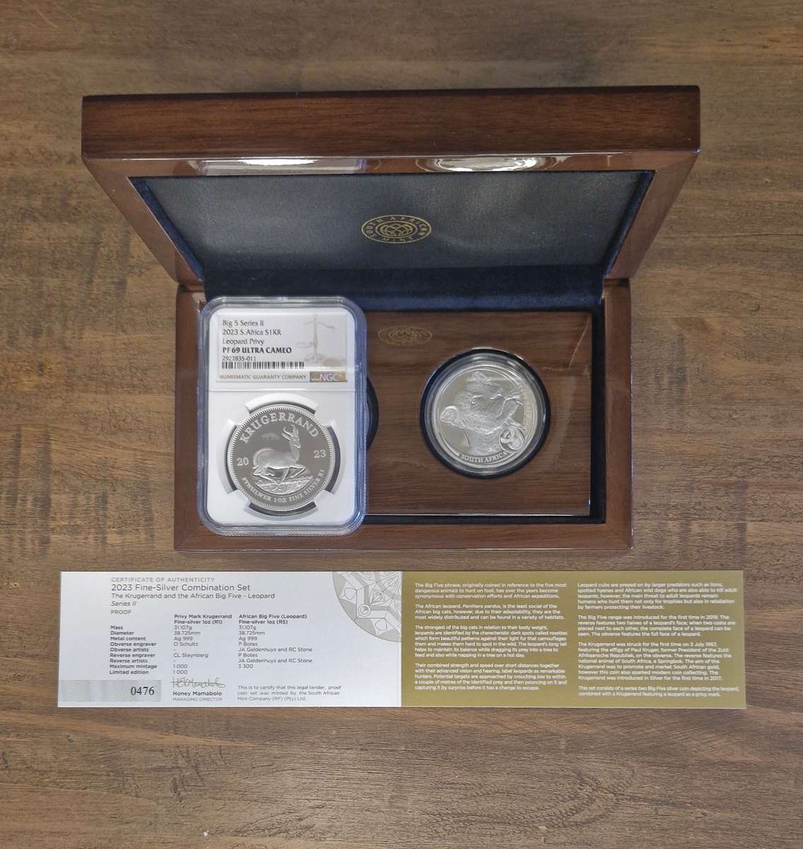 2023 Fine Silver Combination Set (PF 69 UC, Leopard proof set)
