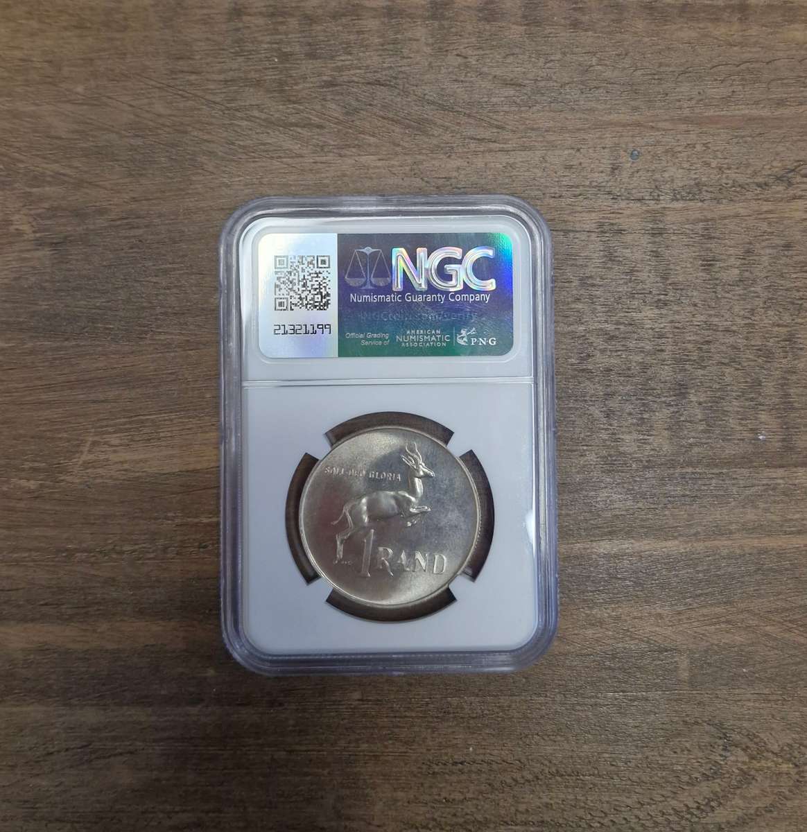 1965 South African Silver R1 - English (MS66)