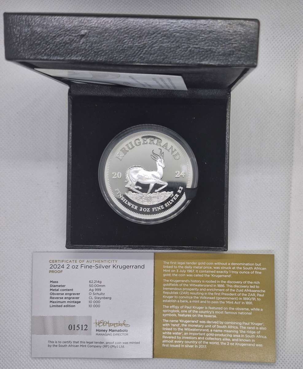 2024 2oz Fine - Silver Krugerrand (PROOF)