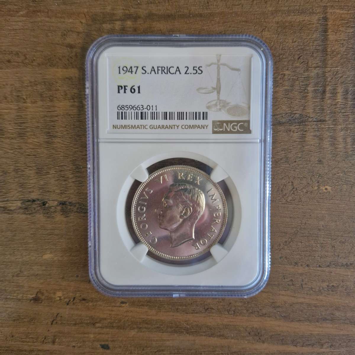 1947 South Africa 2.5 Shilling - PF 61