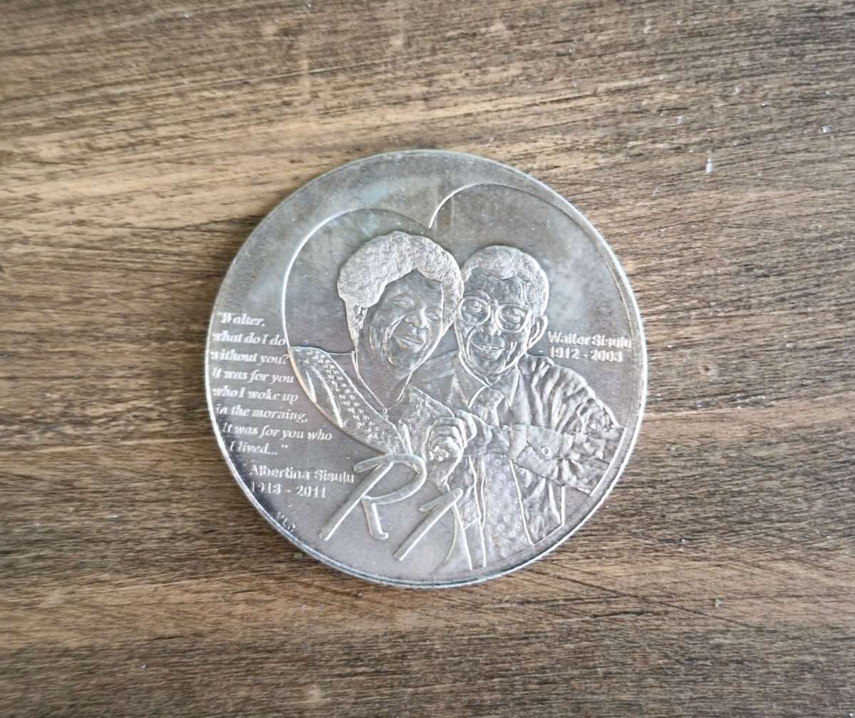 2012 Protea Uncirculated Silver R2 (The Greatest Love Story Walter and Albertina Sisulu)