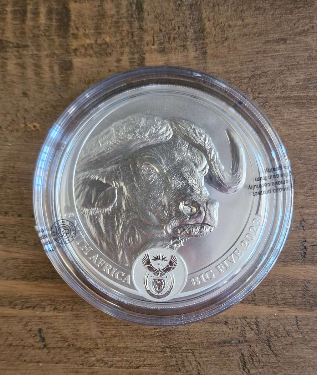2022 Africa's Big Five - Buffalo R5 5oz Fine Silver Brilliant Uncirculated (Series ll )