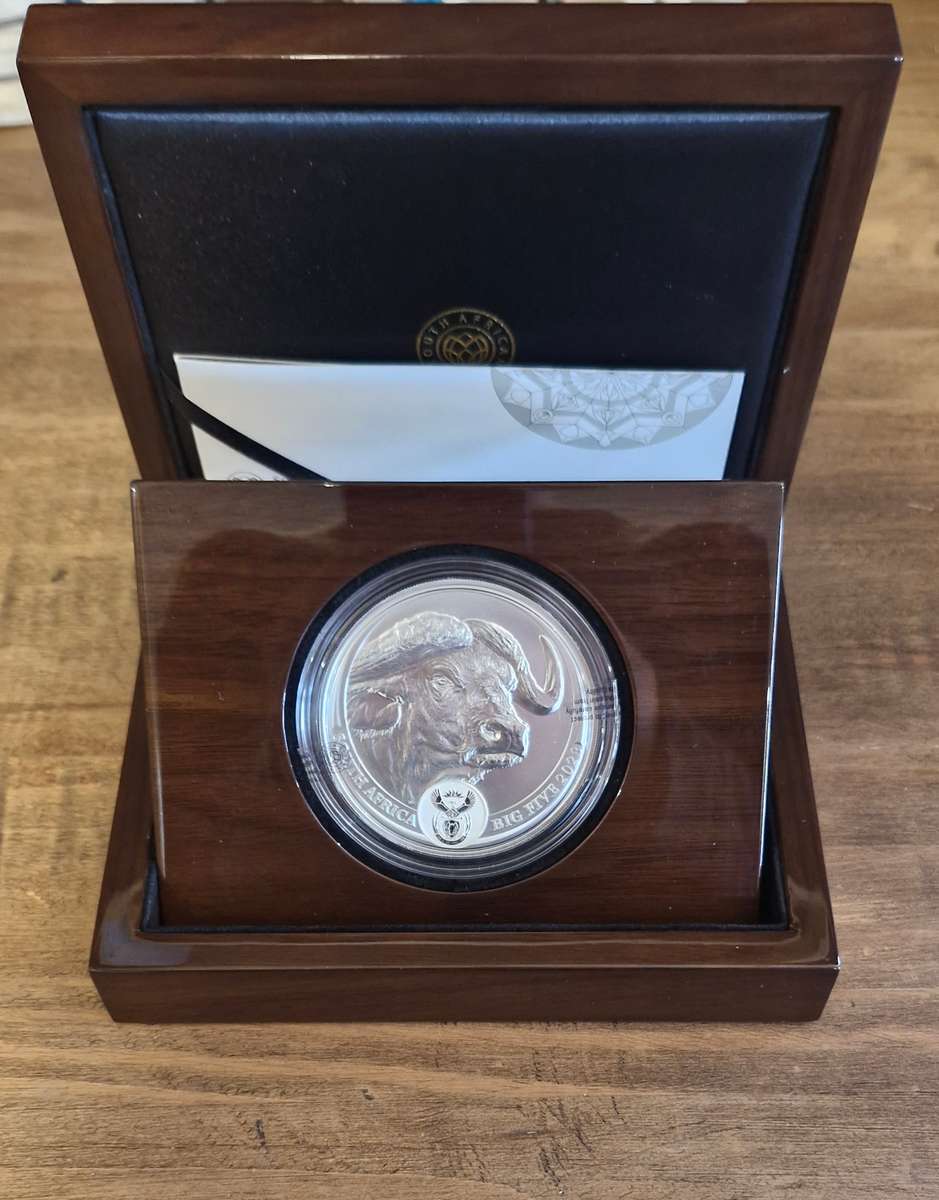 2022 Africa's Big Five - Buffalo R5 5oz Fine Silver Brilliant Uncirculated (Series ll )
