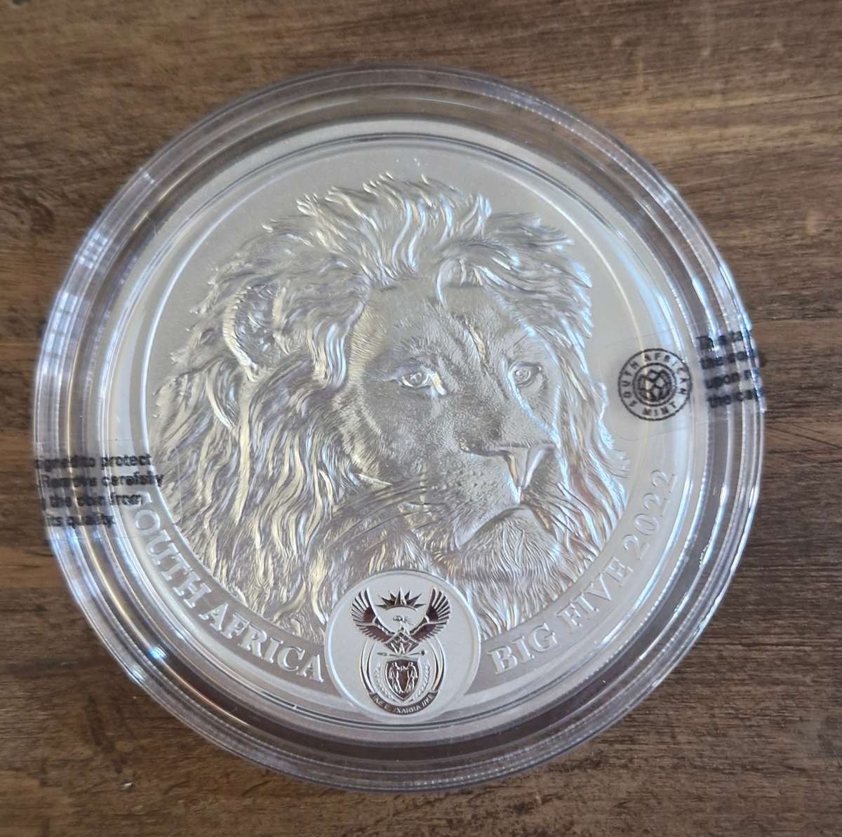 2022 Series ll R5 5oz Fine-Silver Africa's Big Five (The Lion)