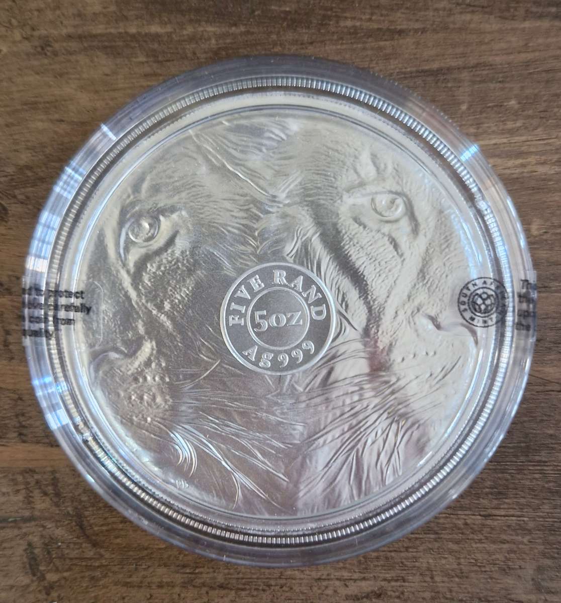 2022 Series ll R5 5oz Fine-Silver Africa's Big Five (The Lion)