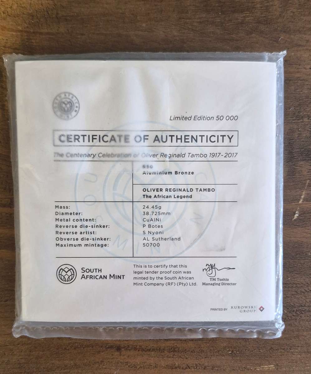 The Centenary celebration of Oliver Reginald Tambo 1917-2017 R50