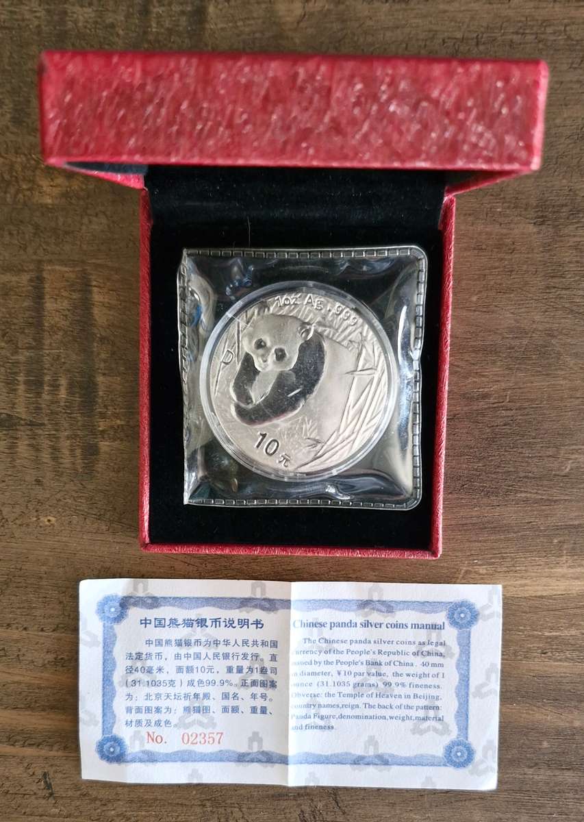 2001 The Peoples Bank of China 1oz Silver Panda
