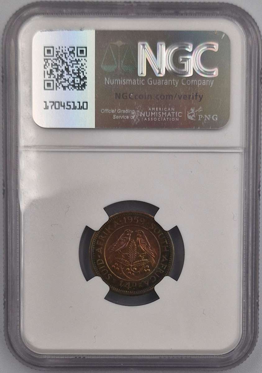 1959 South African 1/4 Penny (PF 63 BN)