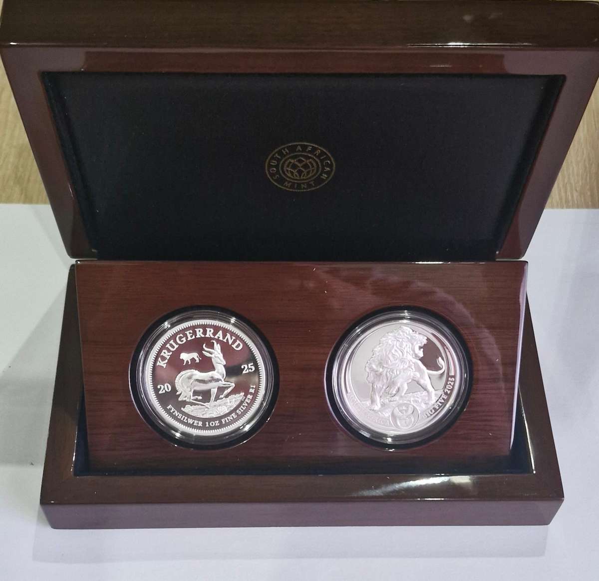 2025 1oz Silver Krugerrand Lion Privy Mark and 1 oz Silver Lion Combo Set Series III
