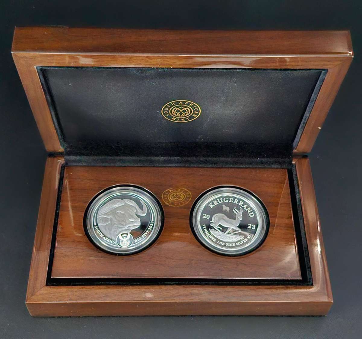 2023 1oz Silver Krugerrand Buffalo Privy Mark and 1 oz Silver Buffalo Combo Set Series II