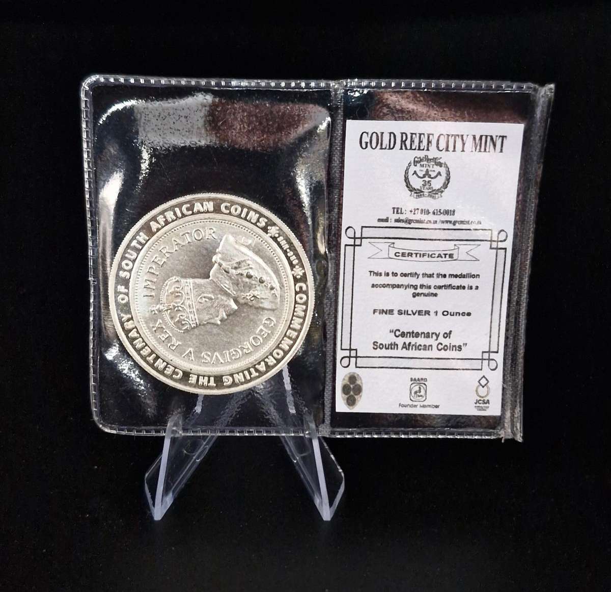 Gold Reef City Mint - 1 oz Fine-Silver Centenary of South African Coins