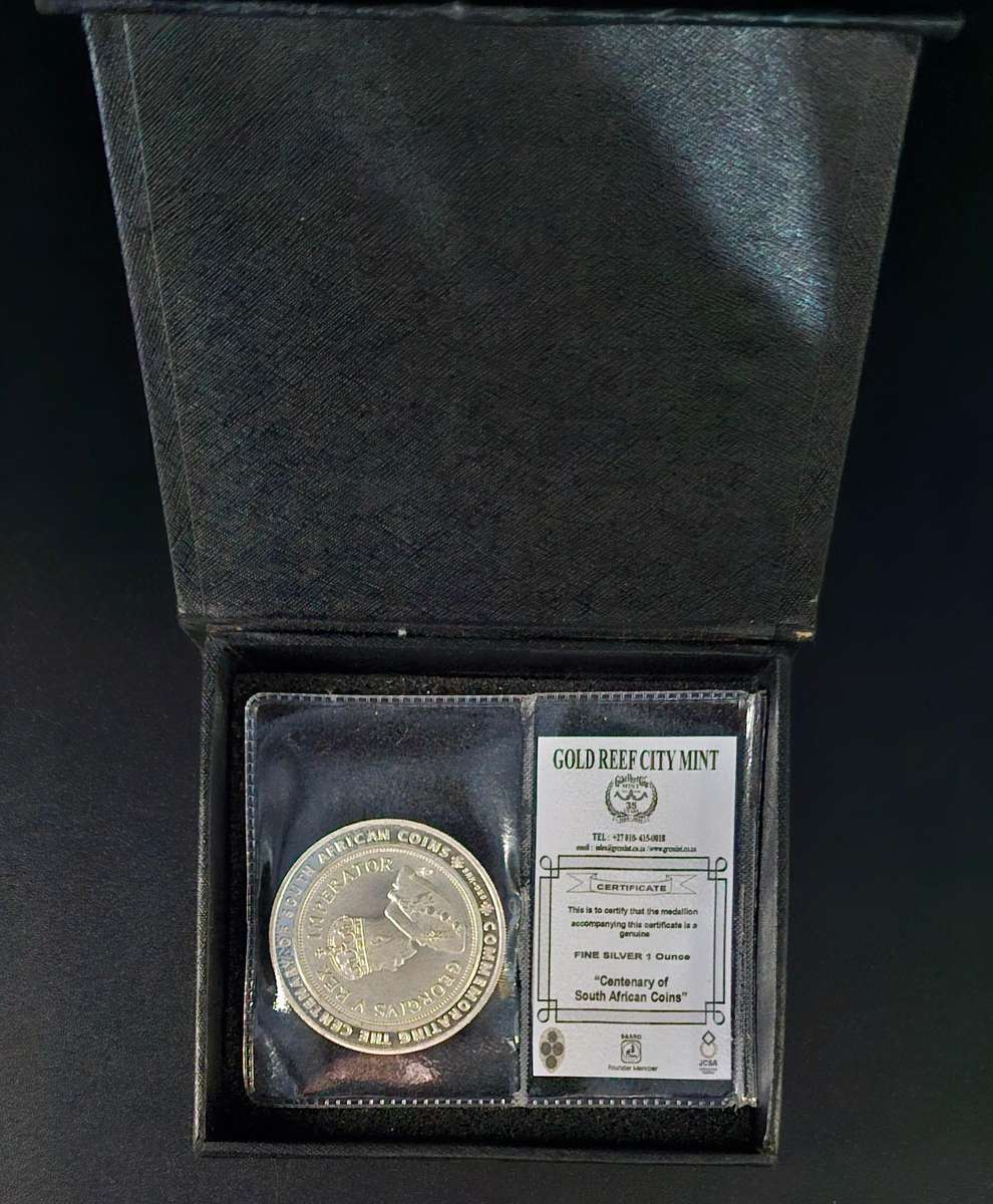 Gold Reef City Mint - 1 oz Fine-Silver Centenary of South African Coins