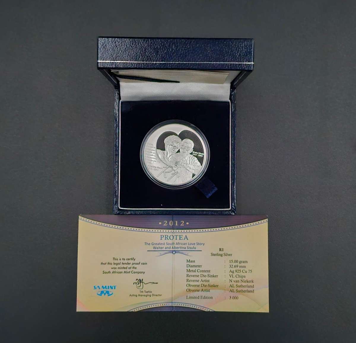 2012 R1 Protea - The Greatest South African Love Story Walter and Albertina Sisulu