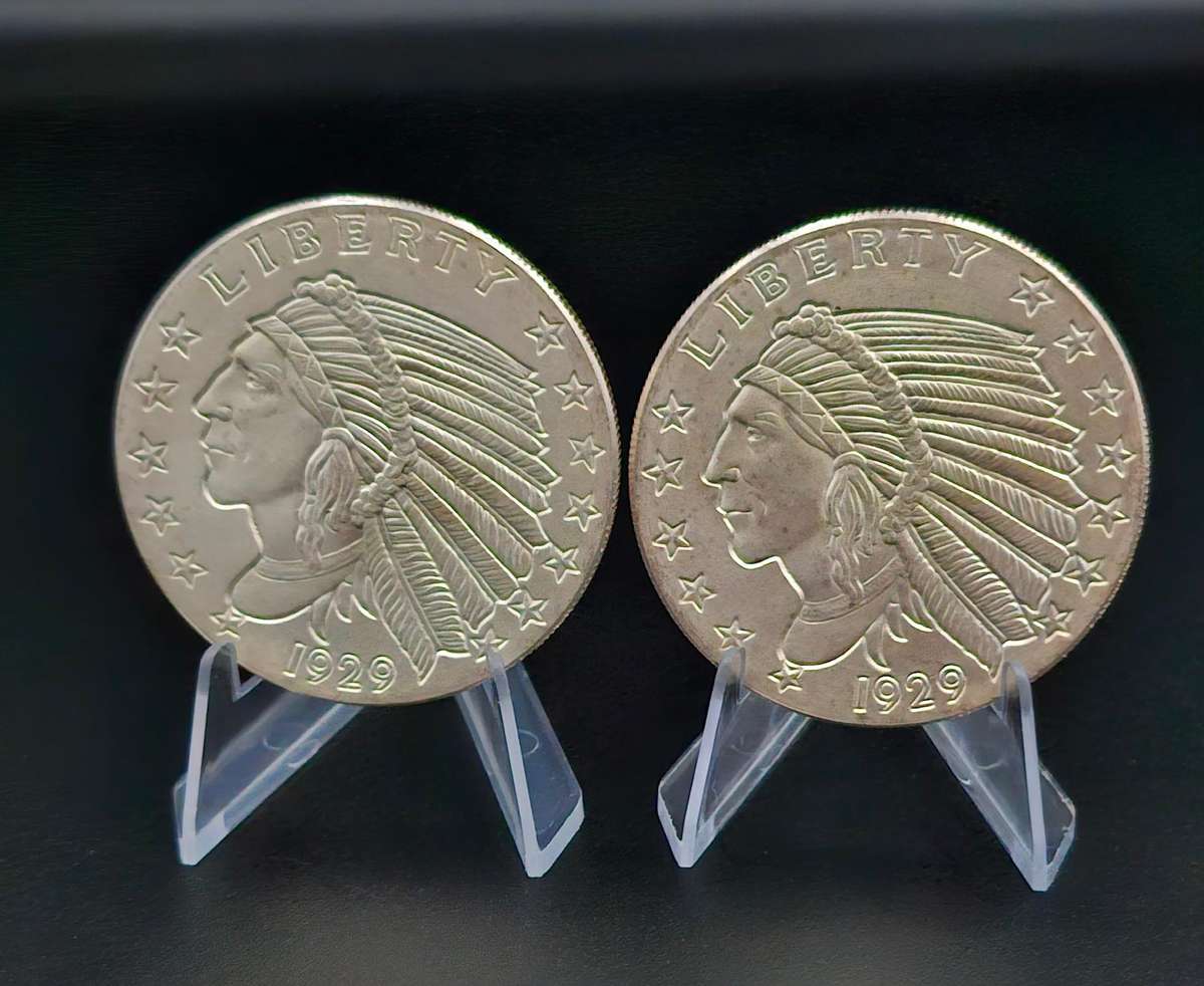 2x1929 Liberty Golden State Mint 2 Oz Silver (Total 4oz Silver)