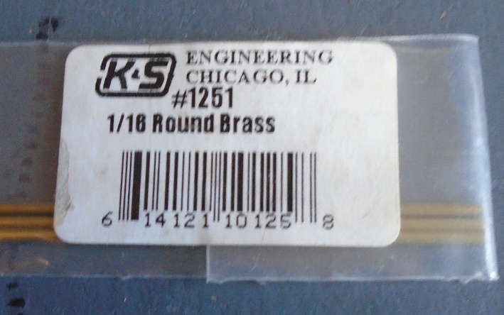 K&S ENGINEERING -0.081" X 300mm BRASS ROD