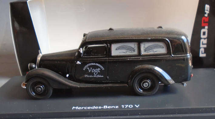 SCHUCO 1/43 SCALE - MERCEDES BENZ 170V HEARSE, BOXED