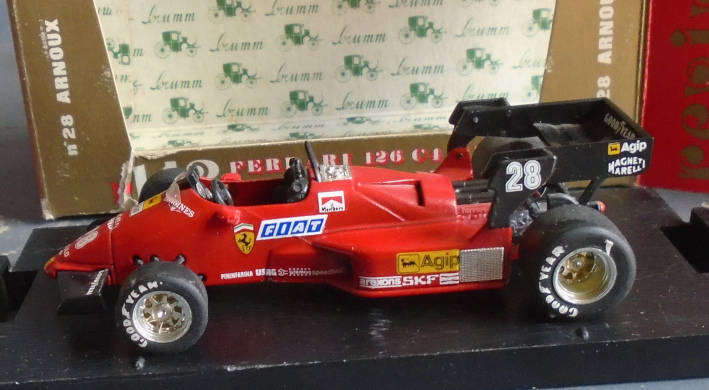 BRUMM 1/43 SCALE - 1984 FERRARI 126 C4 F1, BOXED