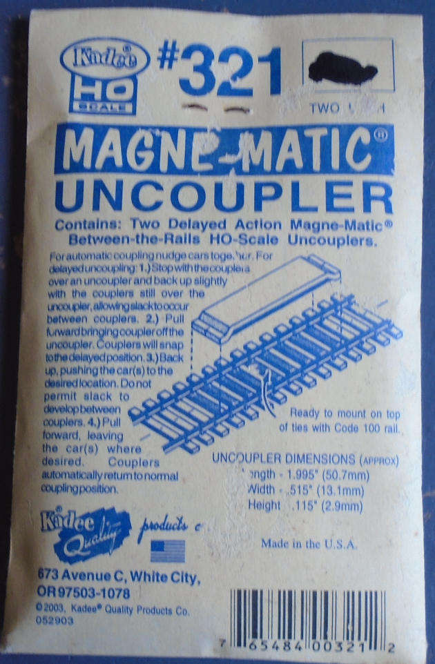 KADEE 321 HO SCALES - UNCOUPLER, IN PKT