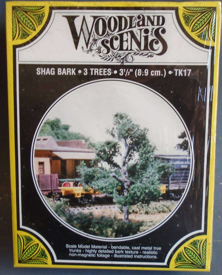 WOODLAND SCENICS ALL SCALES - 3 TREES SHAG BARK 3 1/2", BOXED