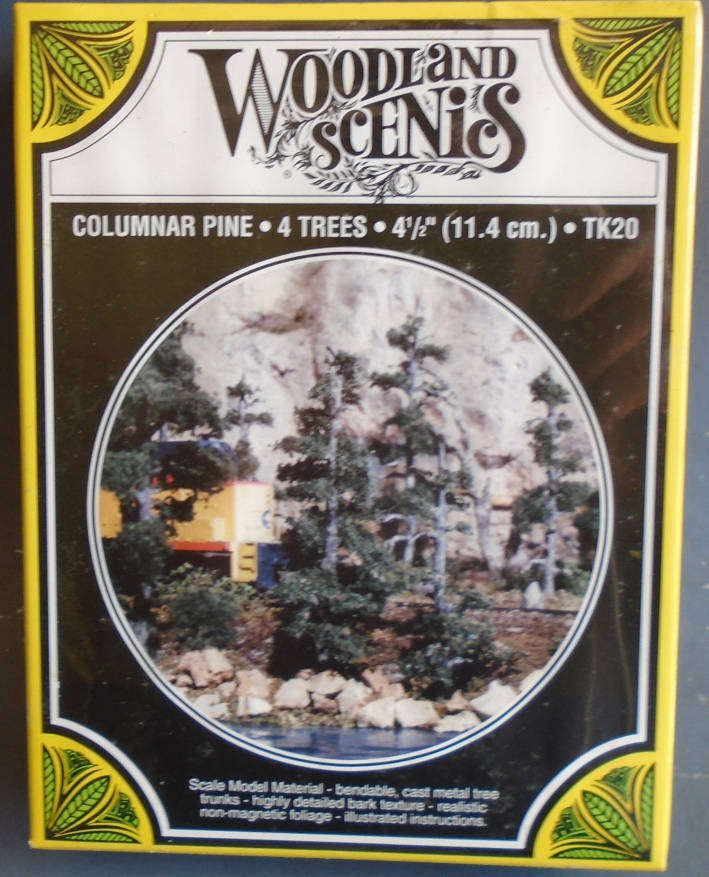 WOODLAND SCENICS ALL SCALES - 4 TREES COLUMNAR PINE 4 1/2", BOXED