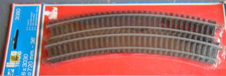 LIMA HO SCALE -6 X DIA 720mm - 36deg CURVED TRACK, CARDED