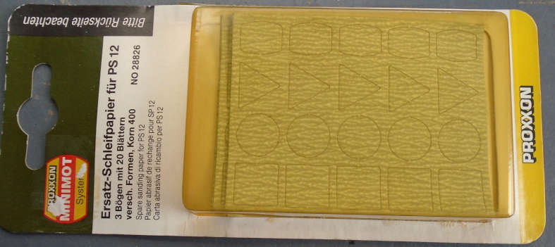 PROXXON - 28826 SPARE SANDING PAPER FOR PS 12- NEW OLD STOCK,CARDED