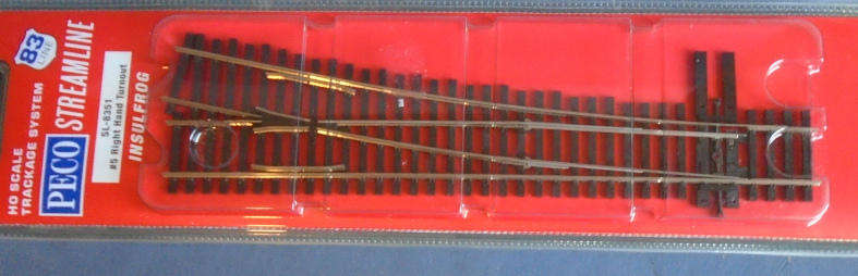 PECO HO SCALES - CODE 83 RH POINT, CARDED