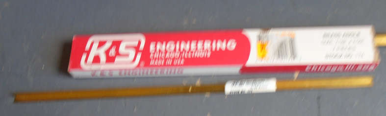 K&S ENGINEERING - 3/16" X 3/16" X 300mm BRASS ANGLE