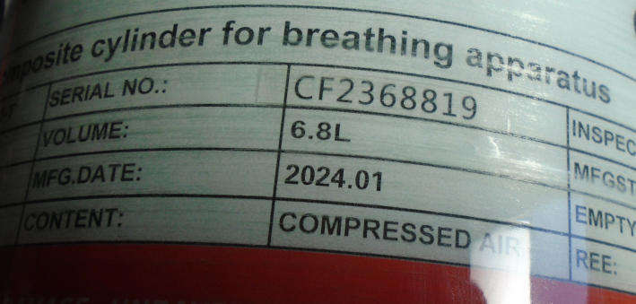 6.8L COMPOSITE CARBON FIBRE AIR TANK WITH VALVE