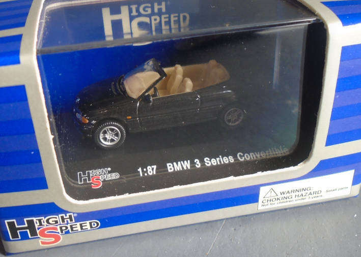 HIGH SPEED 1/87 HO SCALE - BMW 3 SERIES CONVERTIBLE, BOXED