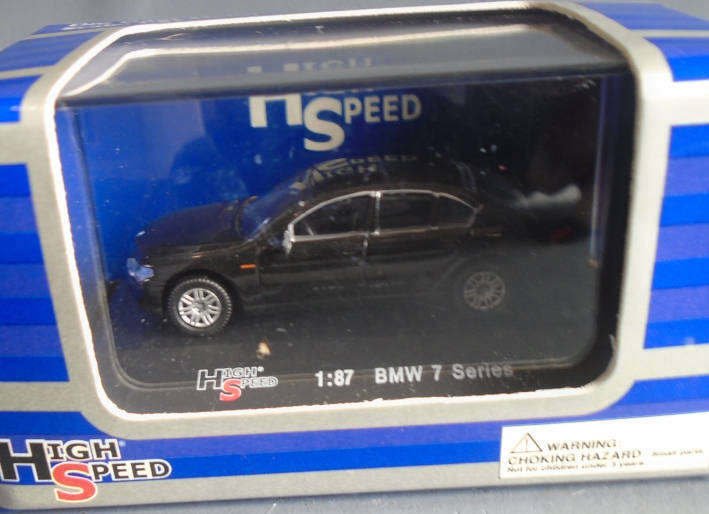 HIGH SPEED 1/87 HO SCALE - BMW 7 SERIES, BOXED