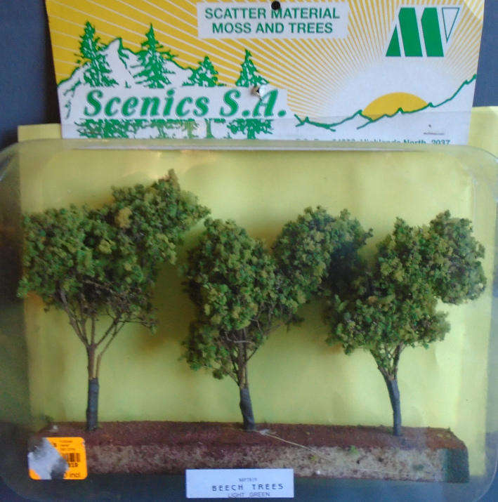 SCENICS SA HO SCALE - 3X BEECH TREES, 120mm, CARDED